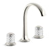 Kallista P25051-SLC-CP Script Sink Faucet, Arch Spout, Saint-Louis Crystal, Clear Knob Handles