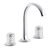 Kallista P25051-SLC-CP Script Sink Faucet, Arch Spout, Saint-Louis Crystal, Clear Knob Handles