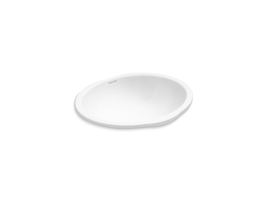 Kallista P74237-WO-0 Perfect Under-mount Sink, Soft Oval with Overflow