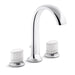 Kallista P25009-CMC-AD Script (TM) Deck-Mount Bath Faucet with Diverter, White Porcelain Knob Handles