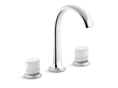 Kallista P25057-CMC Script Sink Faucet, Arch Spt, Wt Porc