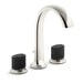 Kallista P25009-CMB-AD Script (TM) Deck-Mount Bath Faucet with Diverter, Matte Black Porcelain Knob Handles