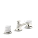 Kallista P25056-CMC-CP Script Sink Faucet, Low Spout, White Porcelain Knob Handles