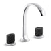 Kallista P25057-CMB Script Sink Faucet, Arch Spt, Blk Porc