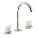 Kallista P25057-CMC-CP Script Sink Faucet, Arch Spout, White Porcelain Knob Handles