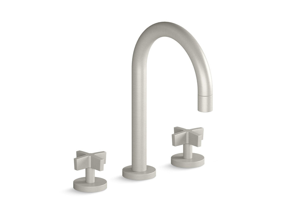 Kallista P24490-CR-CP One Sink Faucet, Gooseneck Spout, Cross Handles