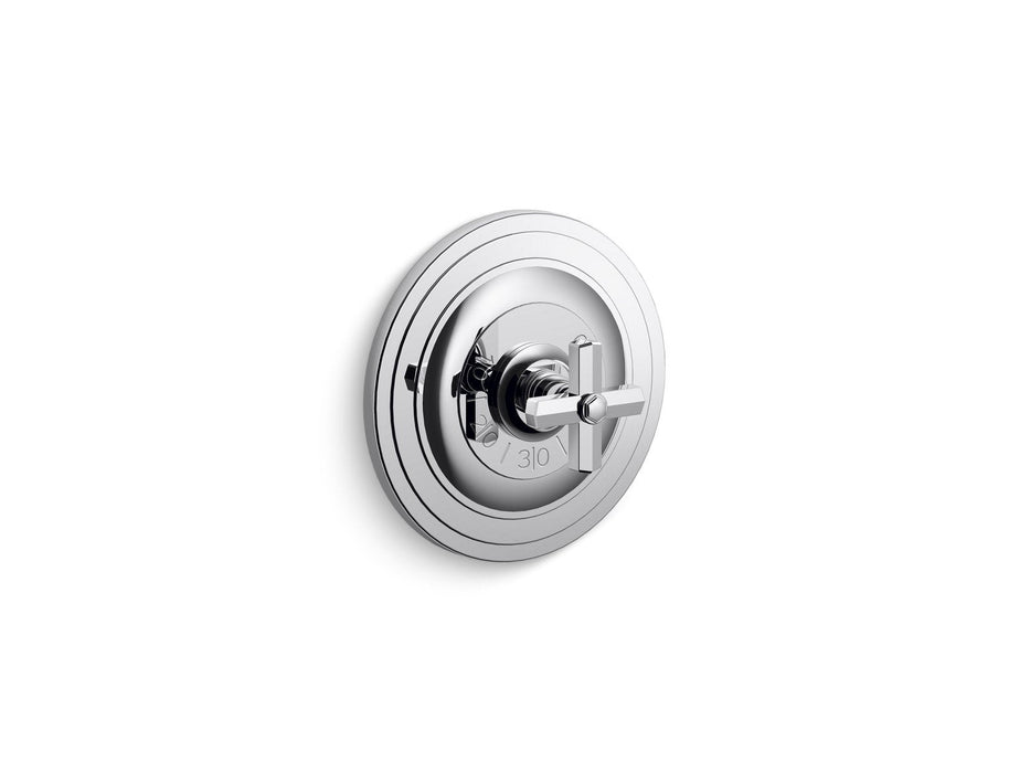Kallista P22762-XX-CP For Town Thermostatic Trim, Cross Handle