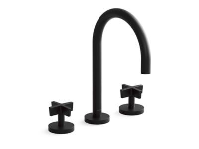 Kallista P24490-CR One Basin Set, Gooseneck, Cross Handle