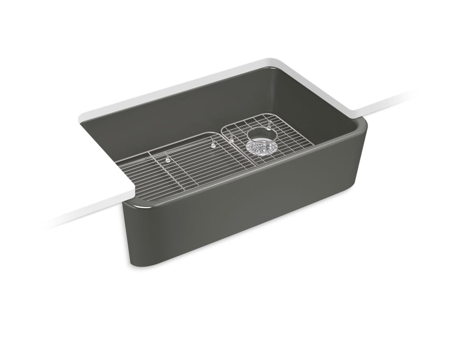 KOHLER Ironridge 34" undermount single-bowl farmhouse kitchen sink