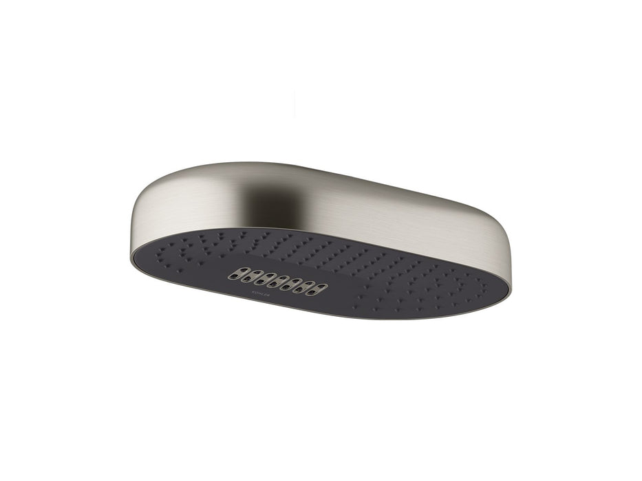 KOHLER Statement Oblong 14" two-function rainhead, 2.5 gpm