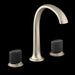 Kallista P25057-CMB-CP Script Sink Faucet, Arch Spout, Matte Black Porcelain Knob Handles