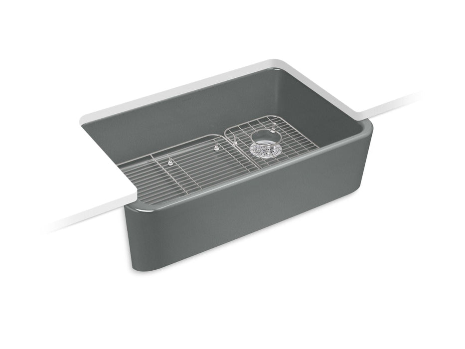 KOHLER Ironridge 34" undermount single-bowl farmhouse kitchen sink