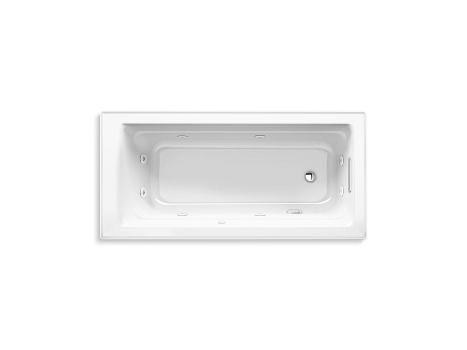KOHLER K-1949-H Archer 66" x 32" drop-in heated whirlpool bath