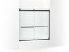 KOHLER K-706006-D3 Levity Sliding bath door, 59-3/4" H x 56-5/8 - 59-5/8" W, with 1/4" thick Frosted glass