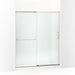 KOHLER K-707608-6D3 Elate Sliding shower door, 70-1/2" H x 56-1/4 - 59-5/8" W, with 1/4" thick Frosted glass