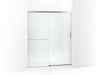 KOHLER K-707608-6D3 Elate Sliding shower door, 70-1/2" H x 56-1/4 - 59-5/8" W, with 1/4" thick Frosted glass