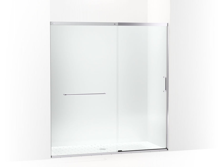 KOHLER K-707617-8L Elate Sliding shower door, 75-1/2" H x 68-1/4 - 71-5/8" W, with heavy 5/16" thick Crystal Clear glass