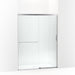 KOHLER K-707607-6L Elate Sliding shower door, 70-1/2" H x 50-1/4 - 53-5/8" W, with 1/4" thick Crystal Clear glass