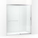 KOHLER K-707616-8L Elate Sliding shower door, 75-1/2" H x 62-1/4 - 65-5/8" W, with heavy 5/16" thick Crystal Clear glass