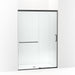 KOHLER K-707614-8L Elate Sliding shower door, 75-1/2" H x 50-1/4 - 53-5/8" W, with heavy 5/16" thick Crystal Clear glass