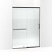 KOHLER K-707614-8G81 Elate Sliding shower door, 75-1/2" H x 50-1/4 - 53-5/8" W, with heavy 5/16" thick Crystal Clear glass with privacy band