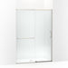 KOHLER K-707614-8L Elate Sliding shower door, 75-1/2" H x 50-1/4 - 53-5/8" W, with heavy 5/16" thick Crystal Clear glass