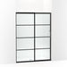 KOHLER K-707607-6G80 Elate Sliding shower door, 70-1/2" H x 50-1/4 - 53-5/8" W, with 1/4" thick Frosted glass with rectangular grille pattern