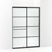 KOHLER K-707614-8G80 Elate Sliding shower door, 75-1/2" H x 50-1/4 - 53-5/8" W, with heavy 5/16" thick Frosted glass with rectangular grille pattern