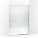 KOHLER K-707614-8G81 Elate Sliding shower door, 75-1/2" H x 50-1/4 - 53-5/8" W, with heavy 5/16" thick Crystal Clear glass with privacy band