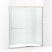 KOHLER K-707616-8L Elate Sliding shower door, 75-1/2" H x 62-1/4 - 65-5/8" W, with heavy 5/16" thick Crystal Clear glass