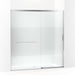 KOHLER K-707617-8G81 Elate Sliding shower door, 75-1/2" H x 68-1/4 - 71-5/8" W, with heavy 5/16" thick Crystal Clear glass with privacy band