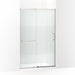 KOHLER K-707613-8G81 Elate Sliding shower door, 75-1/2" H x 44-1/4 - 47-5/8" W, with heavy 5/16" thick Crystal Clear glass with privacy band