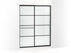 KOHLER K-707615-8G80 Elate Sliding shower door, 75-1/2" H x 56-1/4 - 59-5/8" W, with heavy 5/16" thick Frosted glass with rectangular grille pattern