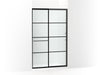 KOHLER K-707613-8G80 Elate Sliding shower door, 75-1/2" H x 44-1/4 - 47-5/8" W, with heavy 5/16" thick Frosted glass with rectangular grille pattern