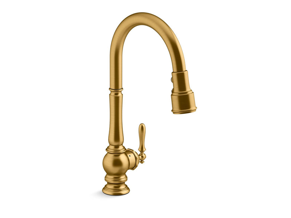 KOHLER K-29709-WB Artifacts Touchless pull-down kitchen sink faucet with KOHLER Konnect and three-function sprayhead