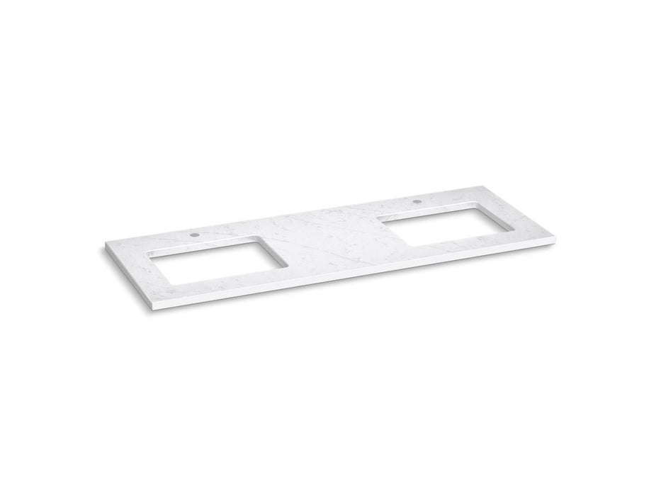 KOHLER K-28255 Silestone 61" quartz vanity top with two rectangular cutouts