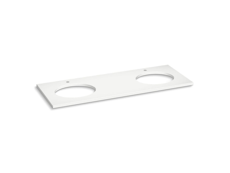 KOHLER K-28256 Silestone quartz 61" vanity top with double oval cutouts