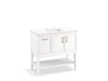 KOHLER K-33579-ASB Winnow 36" bathroom vanity cabinet with sink and quartz top
