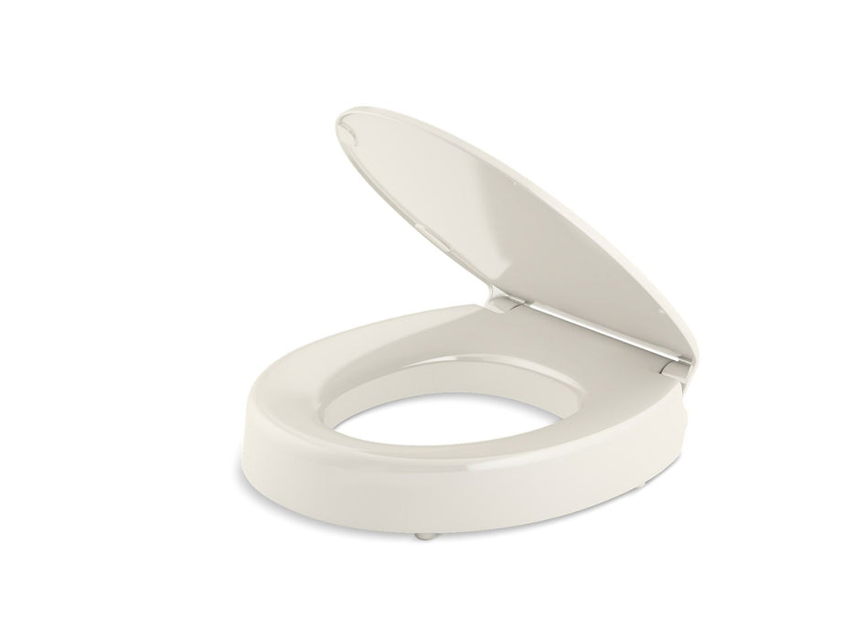 KOHLER K-25876 Hyten Elevated Quiet-Close round-front toilet seat