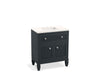 KOHLER K-33536-ASB Hearthaven 30" bathroom vanity cabinet with sink and quartz top