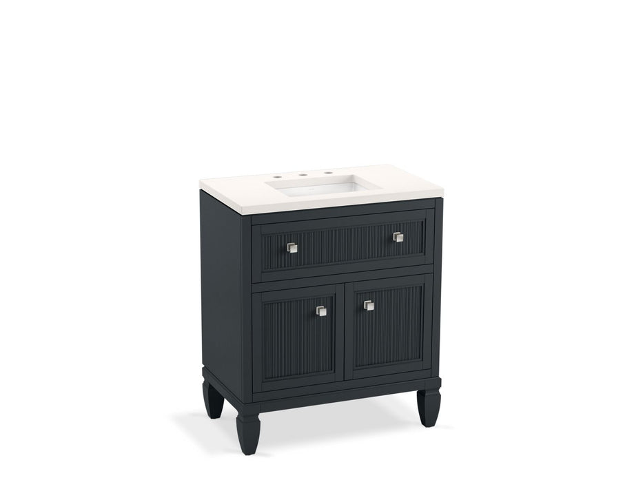 KOHLER K-33536-ASB Hearthaven 30" bathroom vanity cabinet with sink and quartz top