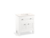 KOHLER K-33536-ASB Hearthaven 30" bathroom vanity cabinet with sink and quartz top