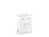 KOHLER K-33535-ASB Hearthaven 24" bathroom vanity cabinet with sink and quartz top