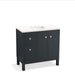 KOHLER K-33531-ASB Beauxline 36" bathroom vanity cabinet with sink and quartz top