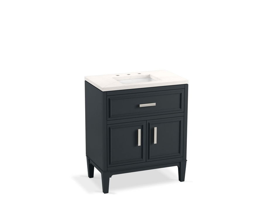 KOHLER K-33544-ASB Southerk 30" bathroom vanity cabinet with sink and quartz top
