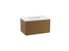 KOHLER Jute 36" wall-hung bathroom vanity cabinet with sink and quartz top