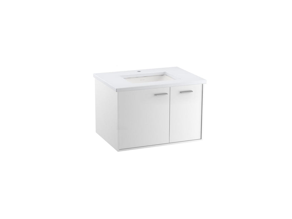 KOHLER Jute 31" wall-hung bathroom vanity cabinet with sink and quartz top