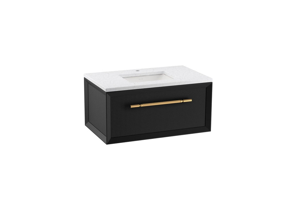 KOHLER Enivo 36" wall-hung bathroom vanity cabinet with sink and quartz top