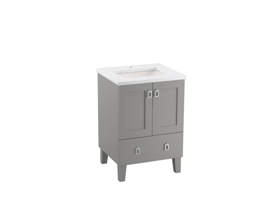 KOHLER Poplin 24" bathroom vanity cabinet with sink and quartz top