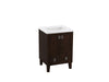 KOHLER Poplin 24" bathroom vanity cabinet with sink and quartz top